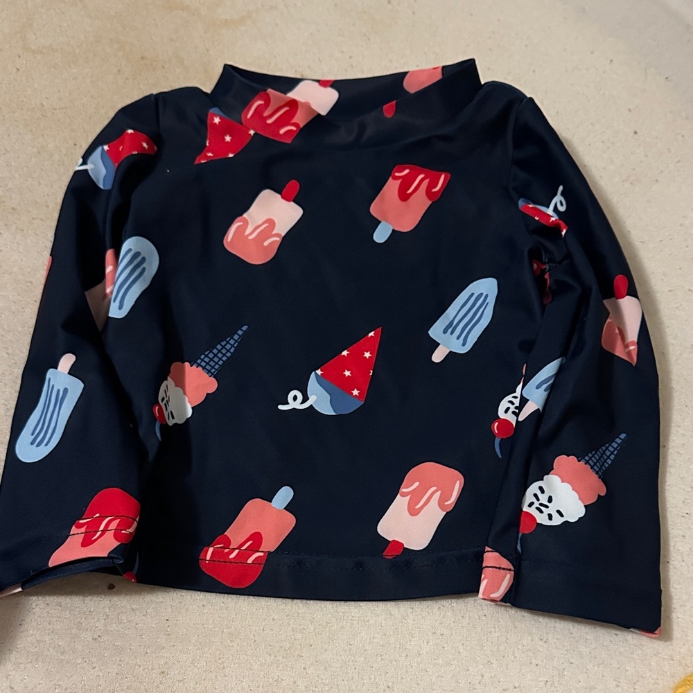 Carter’s Navy Blue Ice Cream Print Rashguard